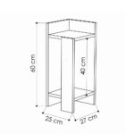 Tavolino di design Elos bianco 25x25x60h sinistro - immagine 3