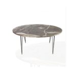 Tavolino ovale da salotto Terek p473 marmo grigio