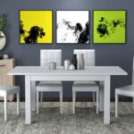 Tavolo allungabile FIRENZE 120x80 bianco frassinato - immagine 2