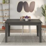 Tavolo allungabile Tolmen antracite 140x80 cm - immagine 3