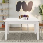 Tavolo allungabile Tolmen bianco 140x80 cm - immagine 2