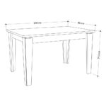Tavolo allungabile Tolmen bianco 140x80 cm - immagine 5
