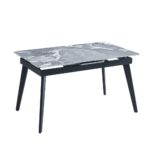 Tavolo allungabile Warta 160x90 piano ceramica effetto marmo grigio - immagine 4