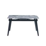 Tavolo allungabile Warta 160x90 piano ceramica effetto marmo grigio - immagine 6