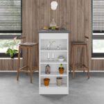 Tavolo bar Swallow bianco con piano antracite - immagine 2