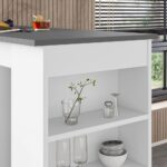 Tavolo bar Swallow bianco con piano antracite - immagine 4