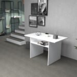 Tavolo consolle ripiegabile Ikebana bianco larice 120x35 - immagine 3