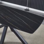 Tavolo Manta 180x90 piano ceramica effetto marmo nero - immagine 3