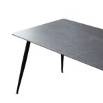 Tavolo Mila 160x90 top ceramica effetto marmo grigio cemento - immagine 4