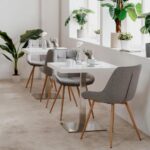 Tavolo Quadrato 70x70x75 h cm piano bianco e base cromo - immagine 2