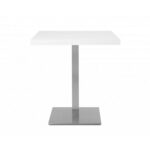 Tavolo Quadrato 70x70x75 h cm piano bianco e base cromo - immagine 4