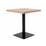 Tavolo Quadrato 70x70x75 h cm piano rovere e base nera - immagine 3