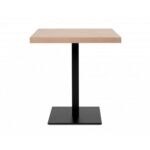 Tavolo Quadrato 70x70x75 h cm piano rovere e base nera - immagine 4