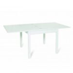 Tavolo raddoppiabile Firenze bianco frassinato 90x90 - immagine 2