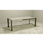 Tavolo rettangolare allungabile Golia 130x80 struttura antracite e piano cemento - immagine 2