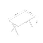 Tavolo rettangolare Bryan rovere gambe incrociate nere 139x80x76 - immagine 4