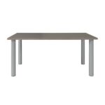 Tavolo rettangolare Manila cacao gambe tonde alluminio 160x80 cm