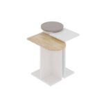 Tris tavolino da salotto Mund bianco rovere light mocha - immagine 3
