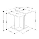 Tris tavolino da salotto Mund bianco rovere light mocha - immagine 4